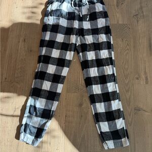 Hollister Black and White Checkered Kids Pants